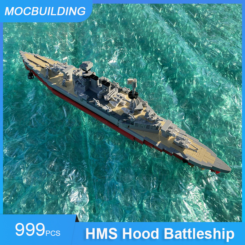 Model Kit Battleship - MOC Building Blocks HMS Hood Battleship