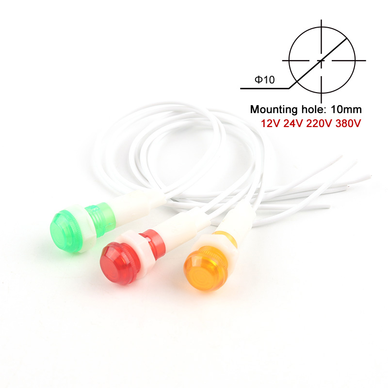Panel Line Marker - 5Pcs Mounting Neon Indicator Signal Lamp