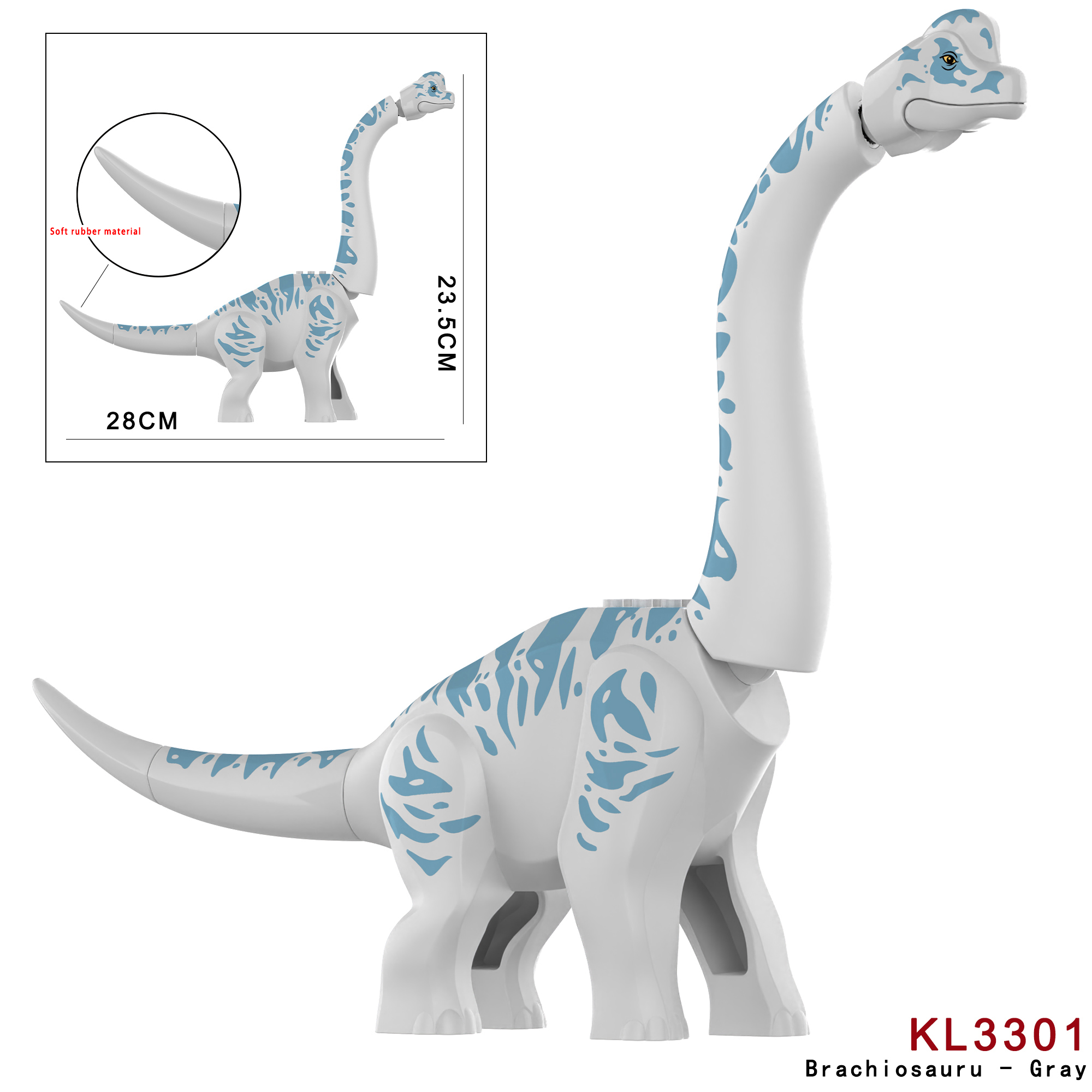 Model Kit Jurassic Park - MOC Jurassic Dino Brachiosaurus World Building