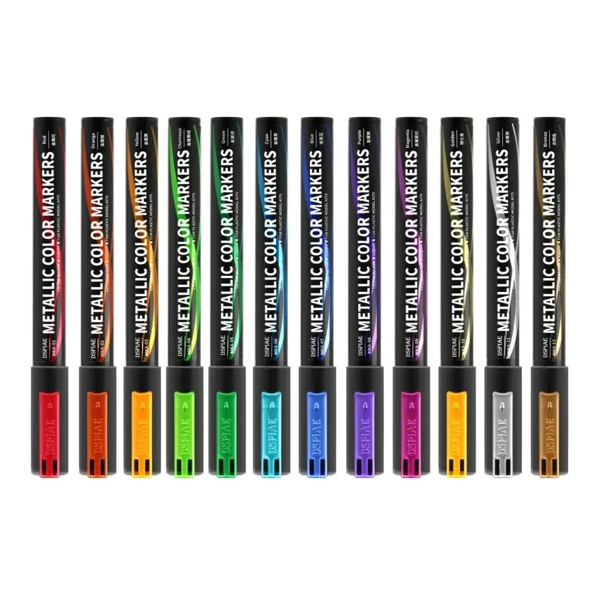 Model Kit Markers - DSPIAE MKA 12 Colors Super Metallic