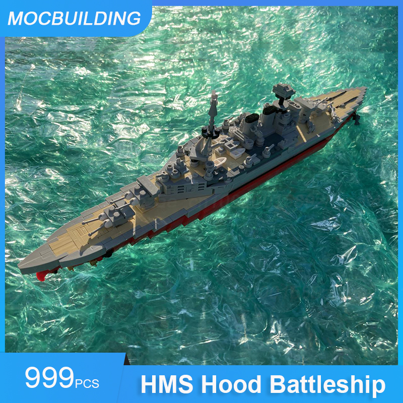 MOC Building Blocks HMS Hood B - Model Kit Battleship のレビューと価格