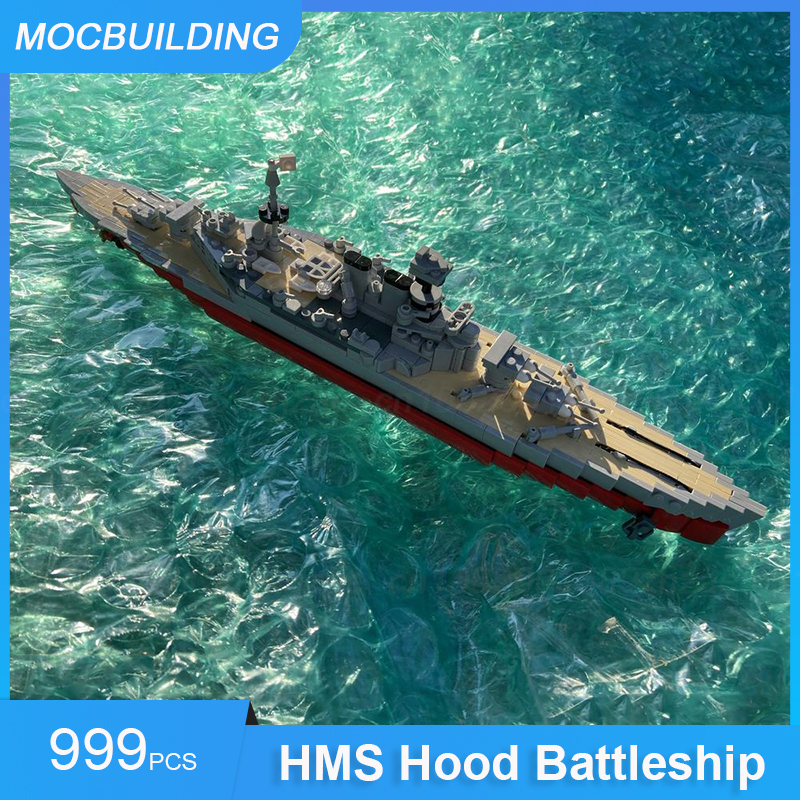 MOC Building Blocks HMS Hood B - Model Kit Battleship のレビューと価格