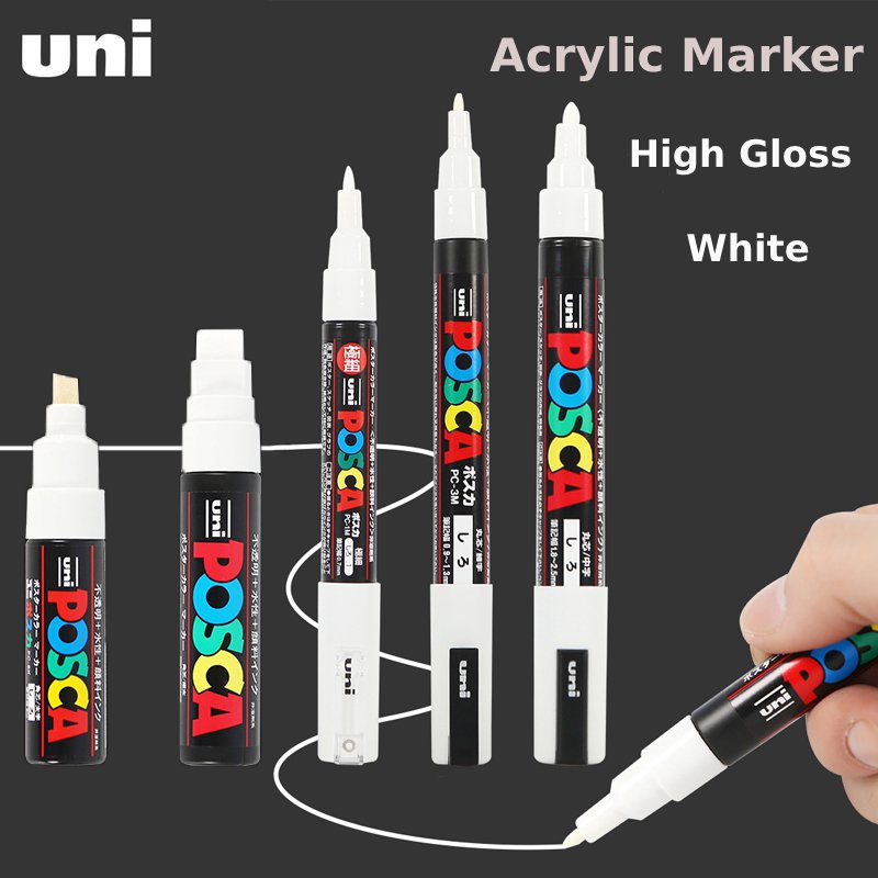 Posca White Marker Brush, Perm - Model Kit Markers のレビューと価格