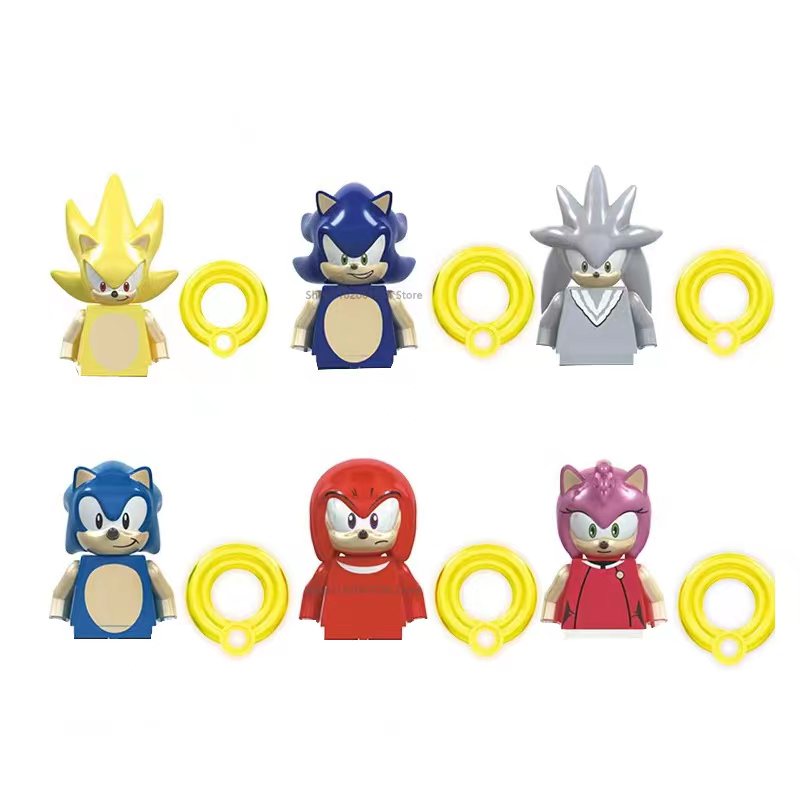 6Pcs/Set Anime Sonic Bricks Sh - Model Kit Sonic のレビューと価格