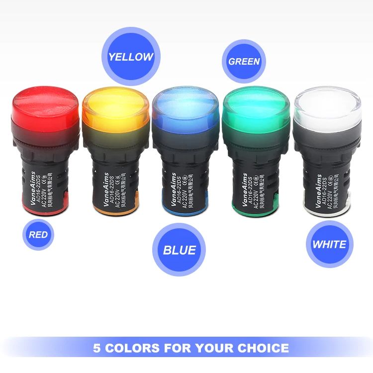 10pcs 22mm LED Indicator Light - Panel Line Marker のレビューと価格