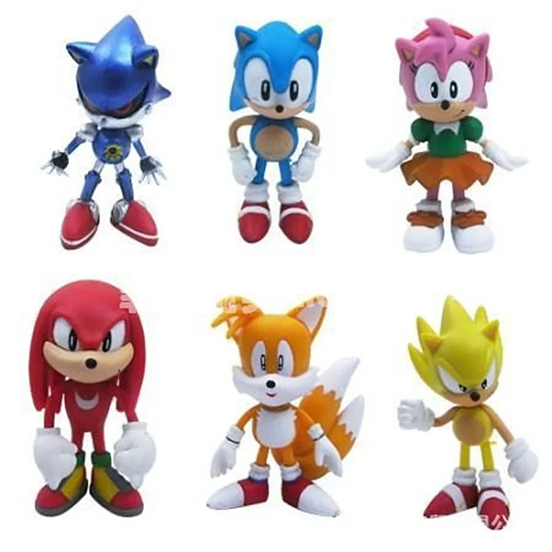 6Pieces/Set Sonic Action Figur - Model Kit Sonic のレビューと価格