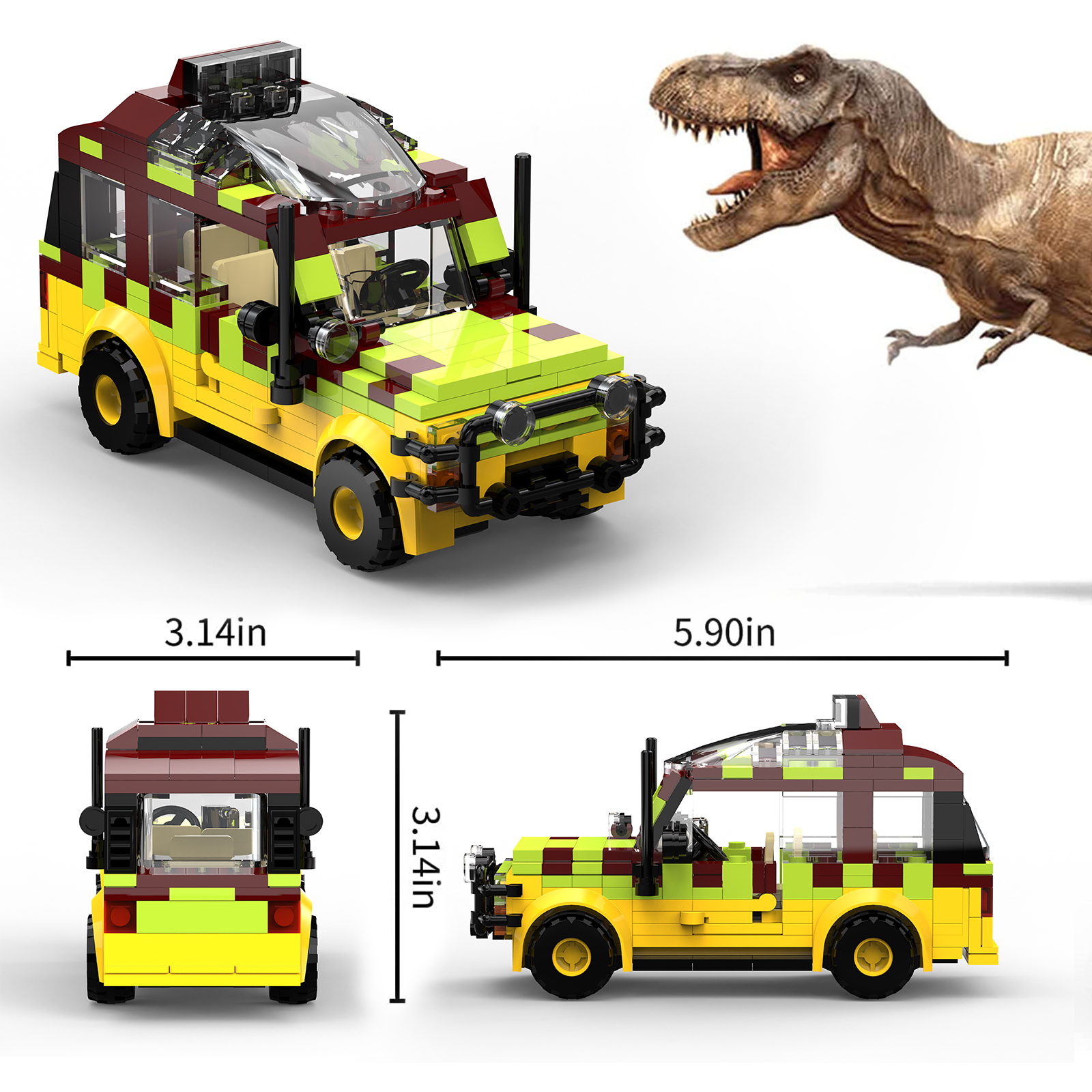 Jurassic Tour Vehicle Building - Model Kit Jurassic Park のレビューと価格