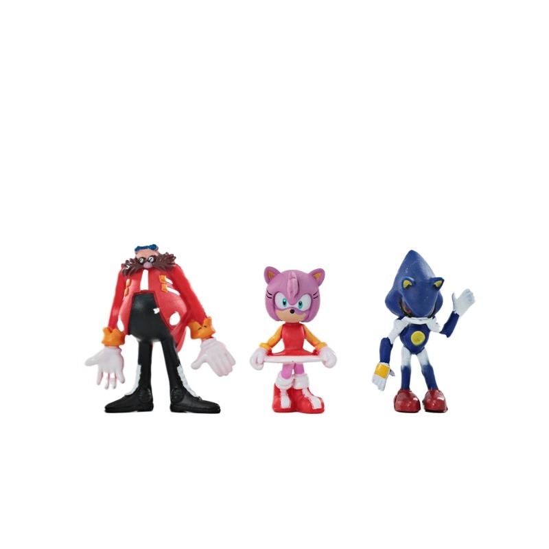 New 12Pcs/Set Mini Cute Sonic  - Model Kit Sonic のレビューと価格