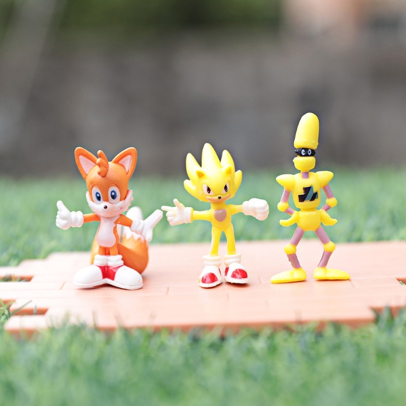 New 12Pcs/Set Mini Cute Sonic  - Model Kit Sonic のレビューと価格
