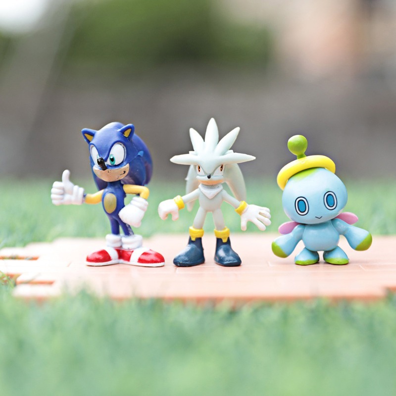 New 12Pcs/Set Mini Cute Sonic  - Model Kit Sonic のレビューと価格